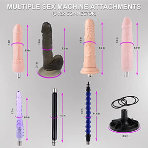 Sex Machine Love Machine With 3.5 Inch Suction Cup Adapter Automatic Thrusting Dildo Machine With 3 Xlr Connector Fucking Machine 8 Attachments For Male And Female