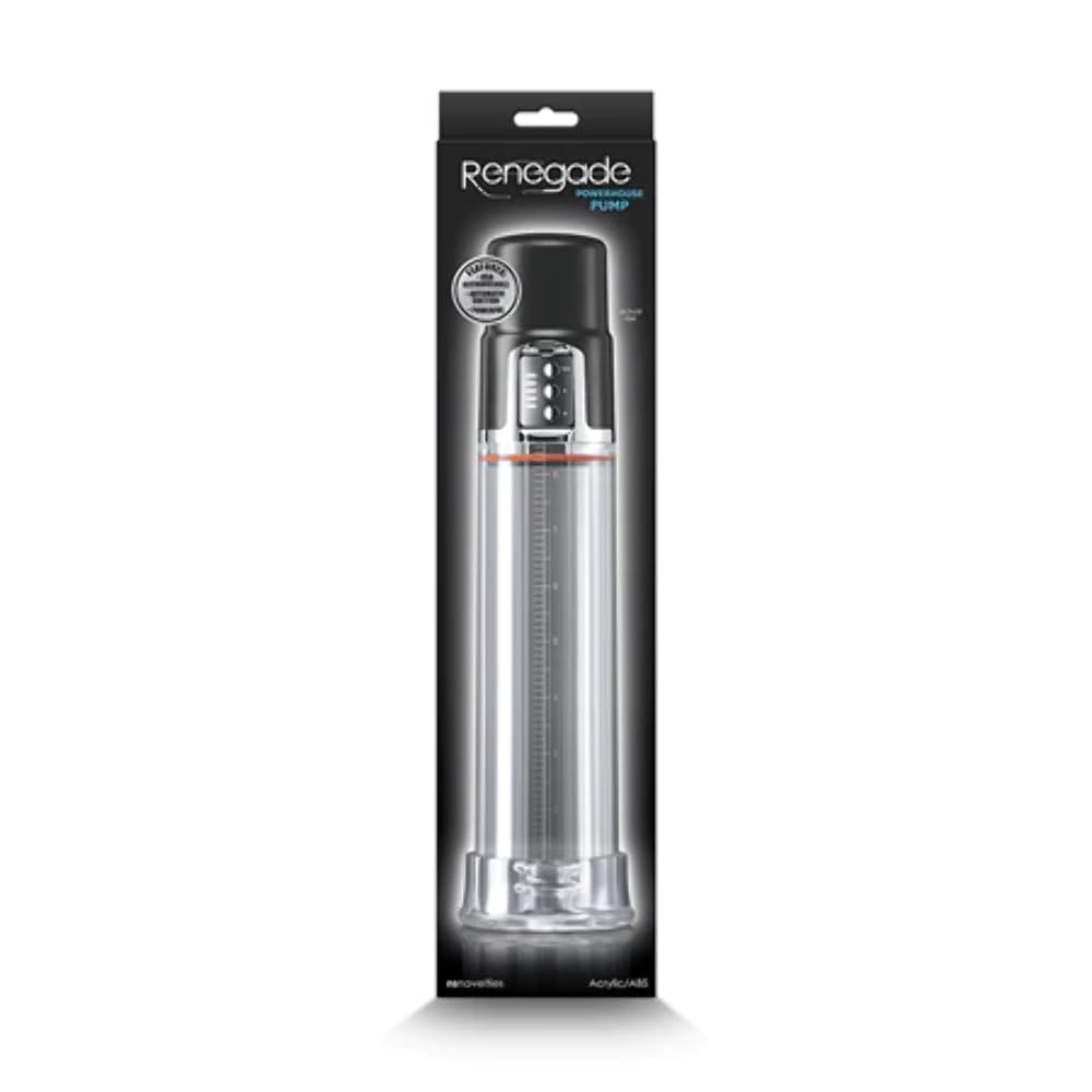 Ns Novelties Renegade Powerhouse Pump Dildo, Black