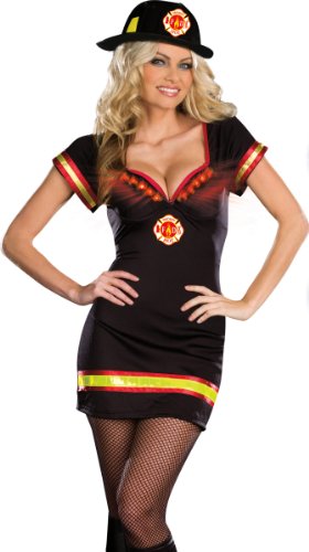 Dreamgirl Light My Fire Costume, Black, Small