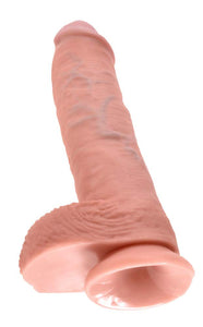 King Cock - 10In Cock W/ Balls Flesh