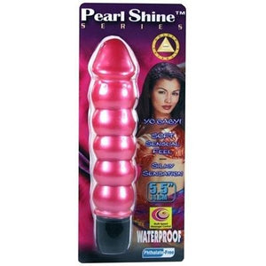Pearl Shine Ribbed Wp Vibrator  Pink