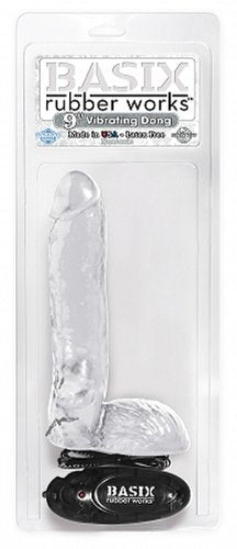 Pipedream Products, Inc Basix 9-Inch Vibrating Dong, Clear, Clear