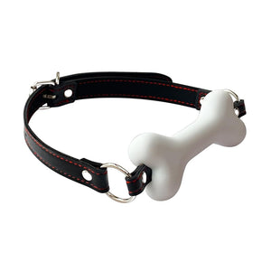 Pfylinqo Dog Bone Mouth Gag White Pet Bone Bite Ball Gag Adjustable Bondage BDSM Fetish Slave Restraints Sex Toys Slave SM Game