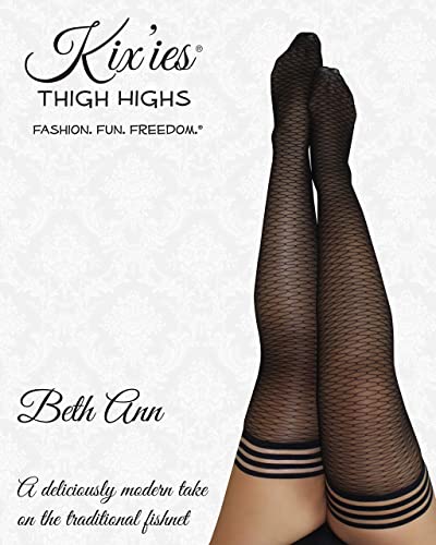 Kixies Bethanne Honeycomb Black Size D