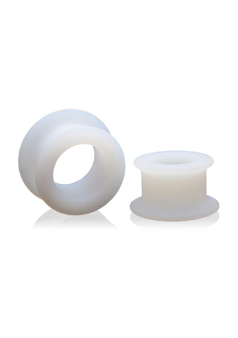 MASTER SERIES Training 2 Piece Gape-Grommets Hollow Premium Silicone Anal Dilator Set