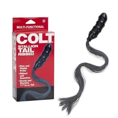 Calexotics Colt Stallion Tail - Ribbed, Black