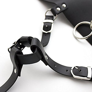 Vibrator Leather Constrained Forced Strap - Electric Leather Waistband Harness Fixed Tie Belt Harness Vibrator Holder(Wand Or Vibrator Not Included)