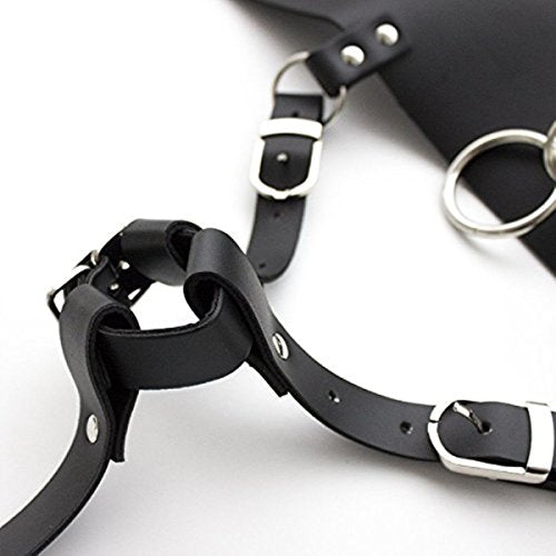 Vibrator Leather Constrained Forced Strap - Electric Leather Waistband Harness Fixed Tie Belt Harness Vibrator Holder(Wand Or Vibrator Not Included)