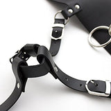 Vibrator Leather Constrained Forced Strap - Electric Leather Waistband Harness Fixed Tie Belt Harness Vibrator Holder(Wand Or Vibrator Not Included)