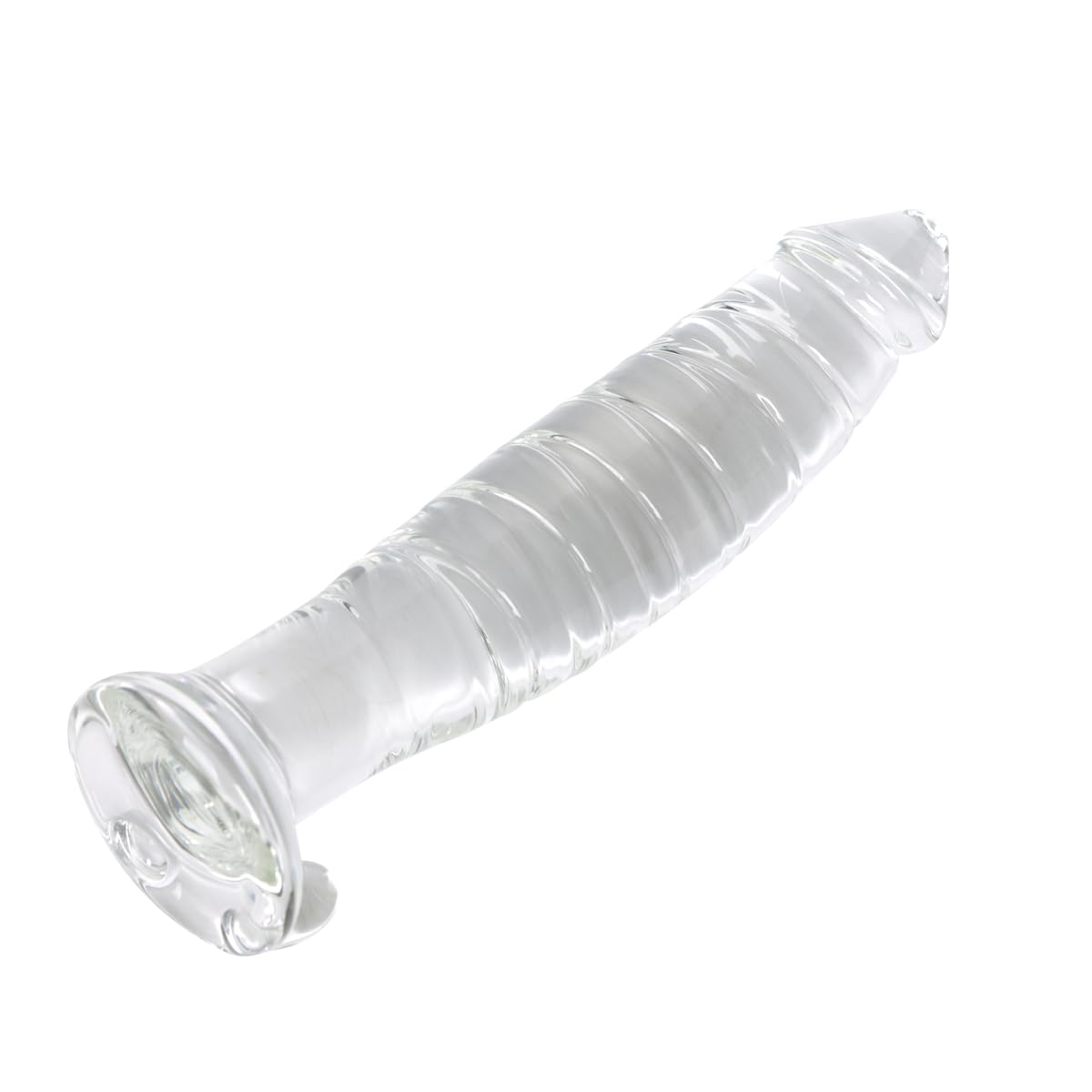 Epichao Realistic Swirl Glass Dildo Crystal Dildo Glass Wand G-Spot Stimulation Stimulator With Testicles