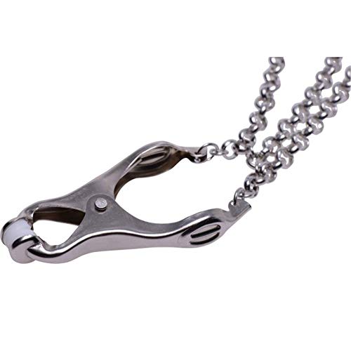 Master Series Affix Triple Chain Nipple Clamps, Silver