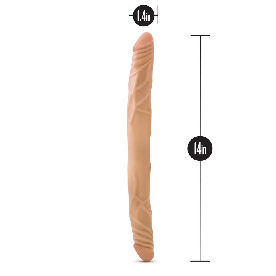 B Yours - 14In Double Dildo - Latin