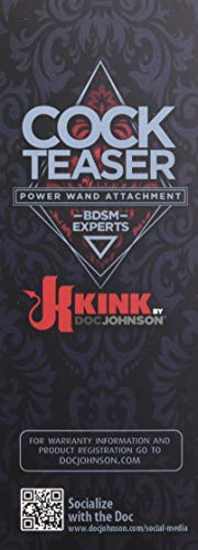 Kink By Doc Johnson - Cock Teaser - Power Wand Attachment - Fits Most Full Sized Body Wands - Stimulates Penis Head - Clear