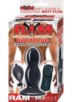 Novelties By Nasswalk Ram Inflatable Vibe Butt Plug  Black