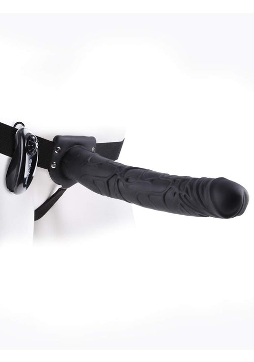 (D) Fetish Fantasy 11 Vibrati Hollow Strap On Black ''