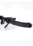 (D) Fetish Fantasy 11 Vibrati Hollow Strap On Black ''