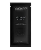 Wicked Sensual Massage Cream-Stripped  Bare Unscented 10Ml Foil