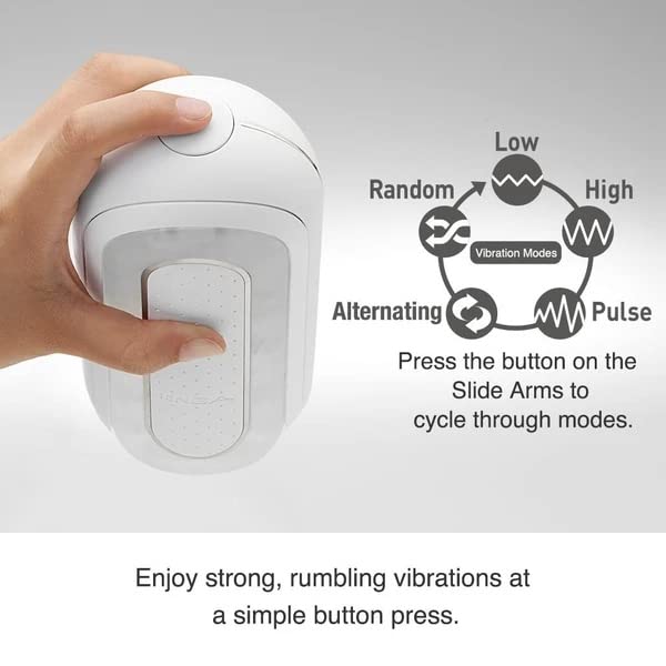 Tenga Flip 0 Electronic Massage Cup For Men Masturbation, Reusable Stimulating Pleasure Device, Male Toy Masturbator, White