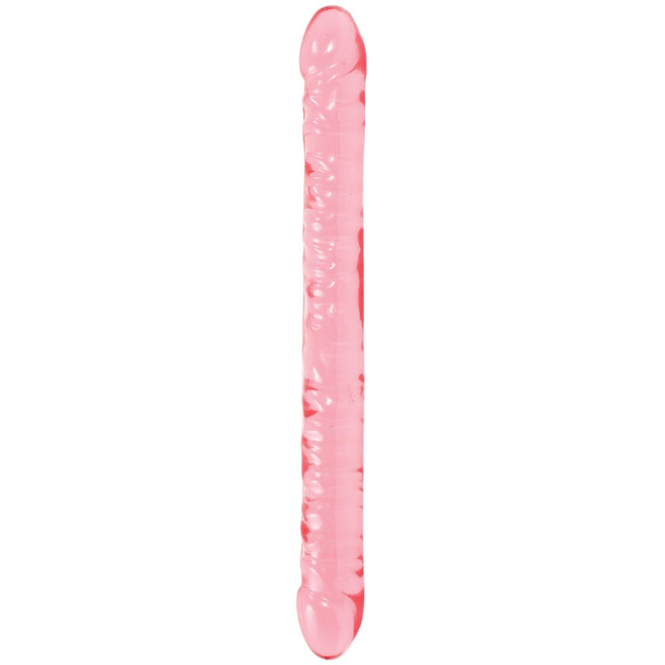 Doc Johnson Crystal Jellies - Double Dong -18 Inch - Double Sided Dildo - Pink