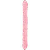 Doc Johnson Crystal Jellies - Double Dong -18 Inch - Double Sided Dildo - Pink