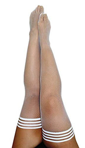 Kixies Sammy White Fishnet Size D