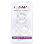 Classix Couples Cock Ring Set Clear