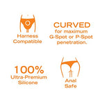 Tantus Sex/Adult Toys Acute Dildo - 100% Utra-Premium Flexible Silicone Harness Compatible, Realistic, G-Spot & P-Spot Stimulati