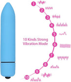 Powerful Bullet Vibrator with 10 Modes, Portable Mini Pocket Vagina Stimulator, Waterproof Super-Strong Adult Sex Toys for Women