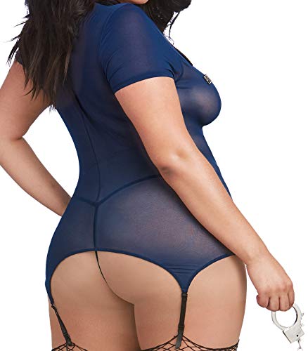 Dreamgirl Women'S Plus Bedroom Costume, Midnight, One Size Queen