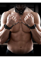 Sir Richards Condom Company Command Cuff And Collar Set Black Stainless Steel
