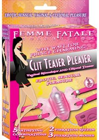 Femme Fatale Collection Clit Teaser Pleaser Vibrating Strap On Bubblegum