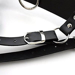 Vibrator Leather Constrained Forced Strap - Electric Leather Waistband Harness Fixed Tie Belt Harness Vibrator Holder(Wand Or Vibrator Not Included)