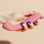 Dame Products Arc Personal Massager For Women And Couples - Curved Deep Feeling Stress Relief - Strong Motor Waterproof Body Safe Materials - Berry Color