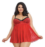 Dg Lace Ovrlay Bdoll W/ G-Strng Ruby 1X