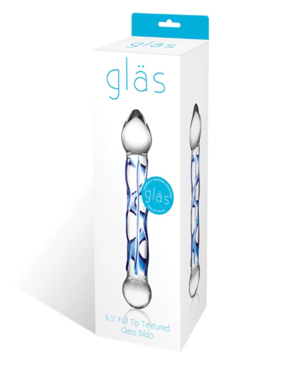 6.5 Full Tip Textured Glass Dildo