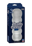Doc Johnson Balls Deep - Ultraskyn - 9 Inch Close-Ended Stroker - Creates Natural Suction - Heavy Duty Masturbator - Ass
