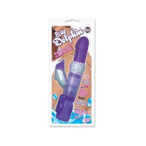 Golden Triangle Wet Dolphin Waterproof Vibrator, Purple