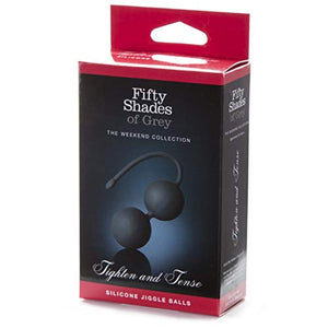Fifty Shades Of Grey Tighten And Tense Black Silicone Jiggle Balls For Kegel Toning - 70G