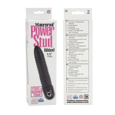 California Exotic Novelties Waterproof Power Stud Ribbed - Black