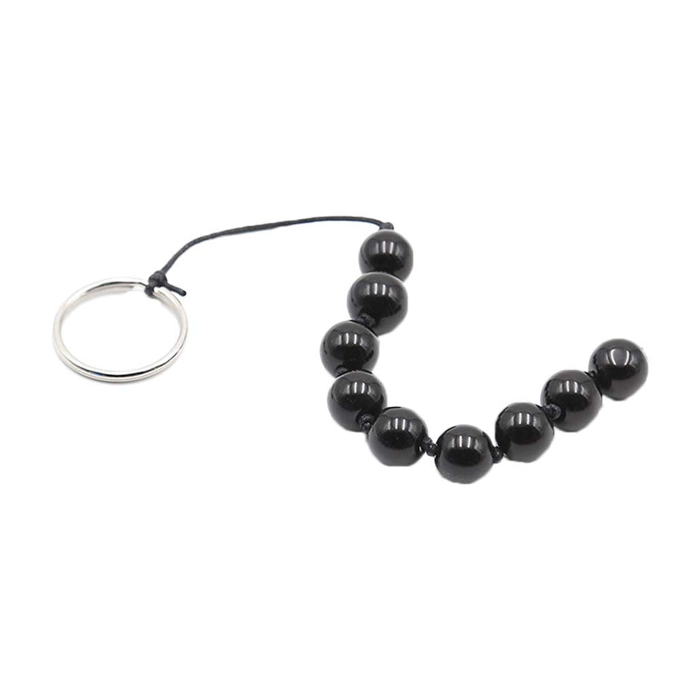 9 Beads Vagina Plug Butt Plug Anal Plug for Anal Sex Glass Anal Trainer Toy Anal Beads Prostate Massager with Ring for Men Women