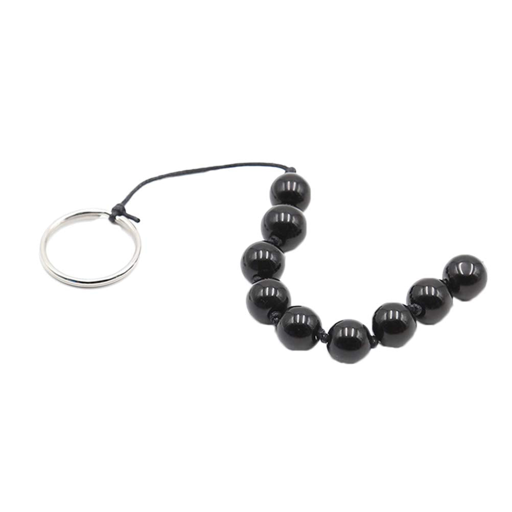 9 Beads Vagina Plug Butt Plug Anal Plug for Anal Sex Glass Anal Trainer Toy Anal Beads Prostate Massager with Ring for Men Women