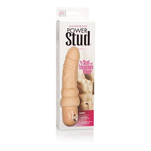 California Exotic Novelties Waterproof Power Stud Curvy Dildo, Ivory