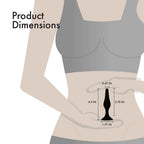 Pure Love Silicone Anal Butt Plug 4.5'', Adult Sex Toy, Classic Sex Toy, Black