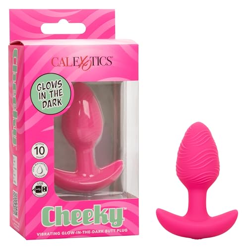 Cheeky Vibrating Glow-In-The- Dark Butt Plug