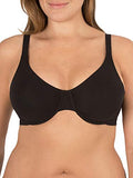 Fruit of the Loom Womens Cotton Stretch Extreme Comfort Bra, Black HUE/Sand, 34C