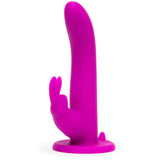 Happy Rabbit Silicone Rechargeable Vibrating Strap On Harness Set - Purple