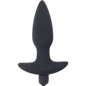 Golden Triangle Corked 02 Silicone Anal Plug Waterproof  Charcoal  Medium