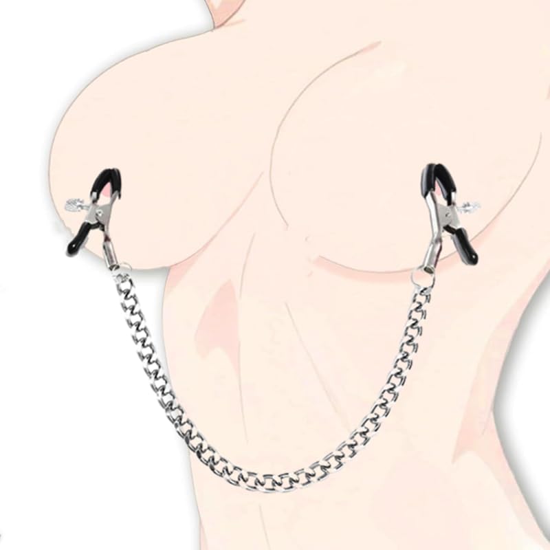 BDSM Nipple Toys Adjustable Metal Nipple Clamps, Nipple Clamps Sexual Pleasure Tools for Women Couples, Nipple Clips Breast Flir