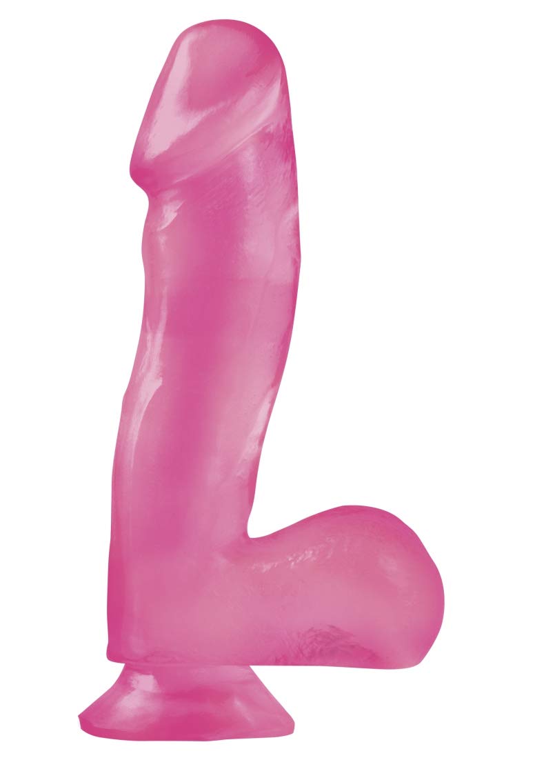 Basix Rubber Works 6.5 Dong with Suction Cup, Pink, PD4220-11