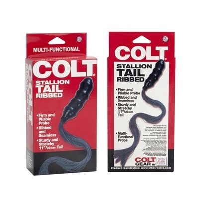 Calexotics Colt Stallion Tail - Ribbed, Black